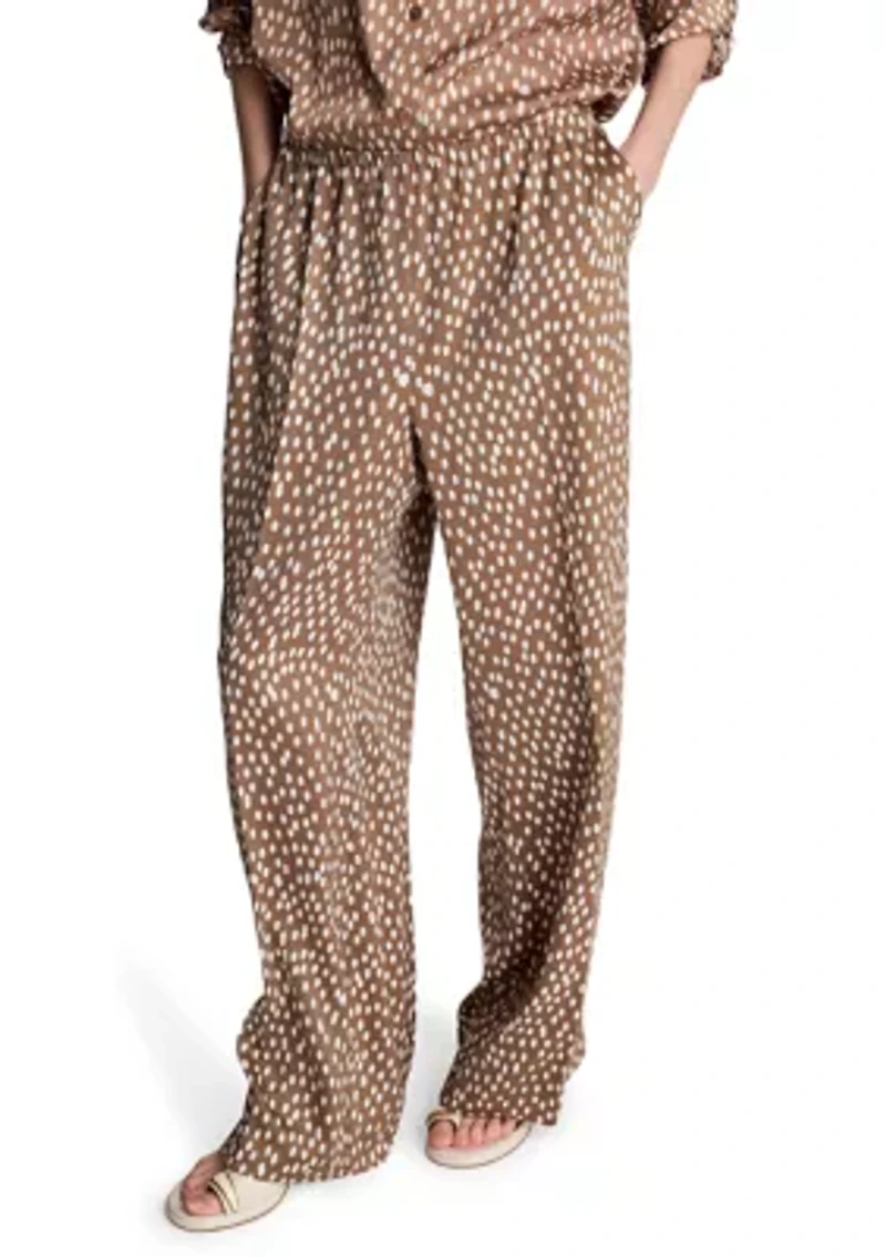 Women's Wide Leg Dot Soft Pants