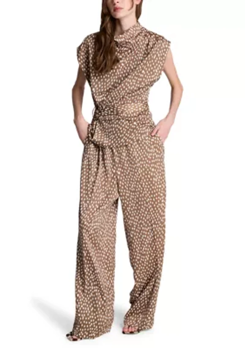 Women's Wide Leg Dot Soft Pants