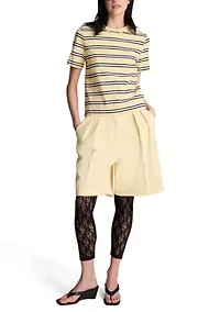 Women's Short Sleeve Multi-Stripe T-Shirt