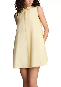 Women's Sleeveless Trapeze Mini Shirtdress