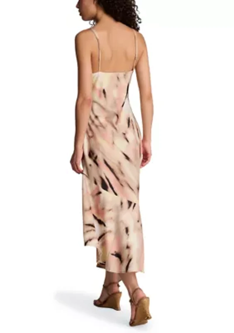 Women's Asymmetric Hem Print Dress