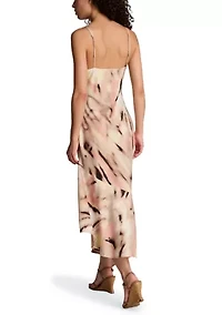 Women's Asymmetric Hem Print Dress
