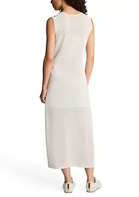 Women's Semi Sheer Sweater Sheath Dress