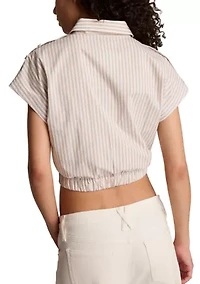 Women's Cropped Striped Shirt