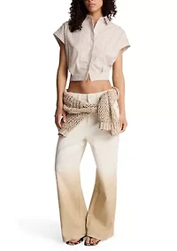Women's Cropped Striped Shirt