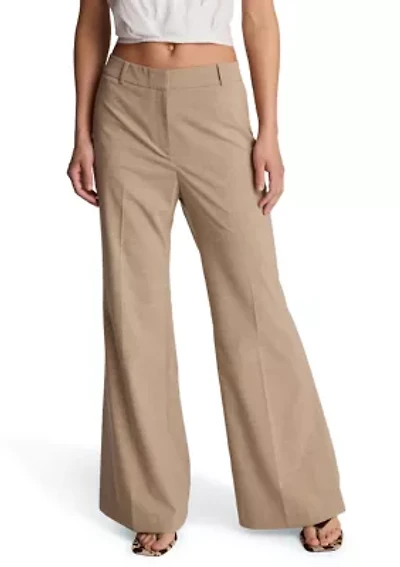 Women's Mid Rise Flare Leg Pants
