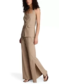 Women's Mid Rise Flare Leg Pants