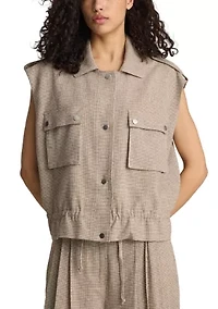 Women's Utility Peplum Houndstooth Jacket