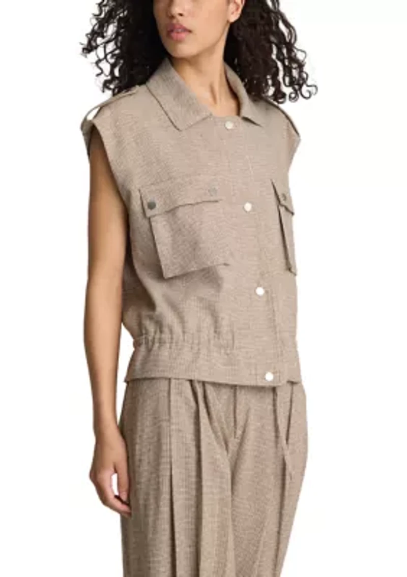 Women's Utility Peplum Houndstooth Jacket
