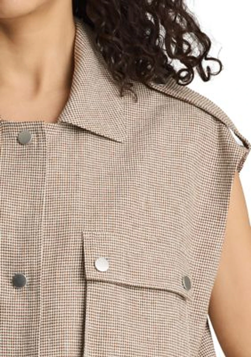 Women's Utility Peplum Houndstooth Jacket