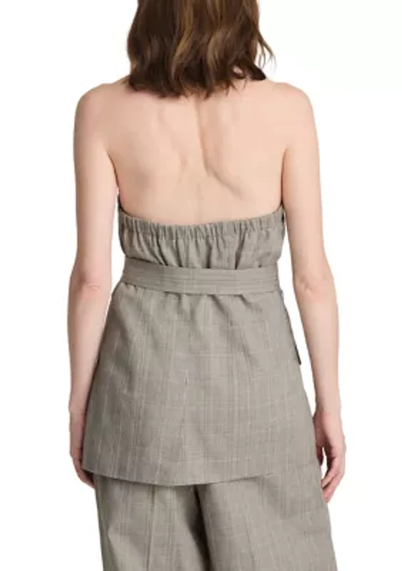 Women's Halter Belted Vent Top