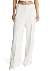 Zipper Side Wide Leg Pants