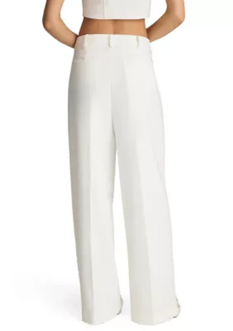 Zipper Side Wide Leg Pants