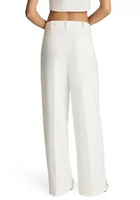 Zipper Side Wide Leg Pants