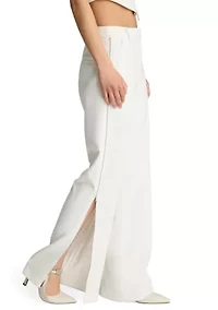 Zipper Side Wide Leg Pants