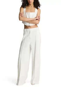 Zipper Side Wide Leg Pants