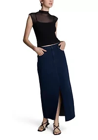 Women's Layered Mesh Mock Neck Top