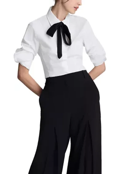 Women's Long Sleeve Shirting and Tie Set