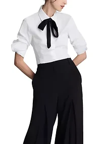 Women's Long Sleeve Shirting and Tie Set