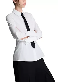 Women's Long Sleeve Shirting and Tie Set