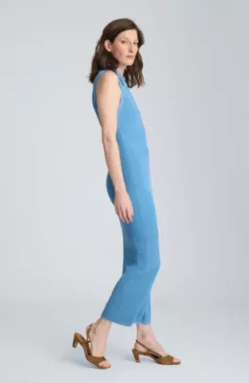 Polo Sleeveless Dress Varigated Rib