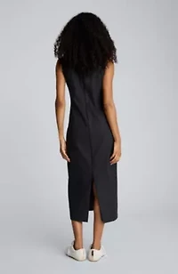 Flannel Midi Dress with Back Zip