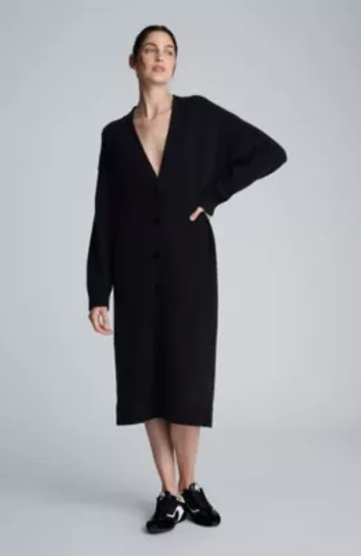 Button Front Long Cardigan