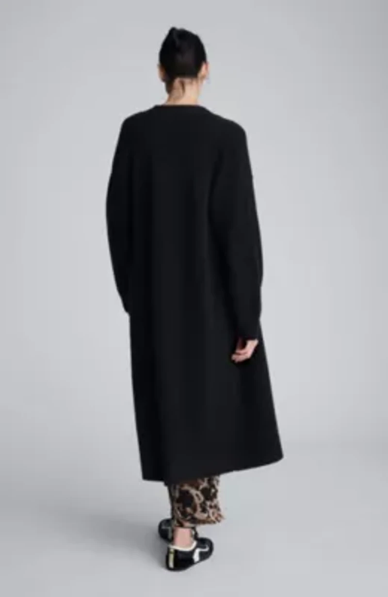 Button Front Long Cardigan