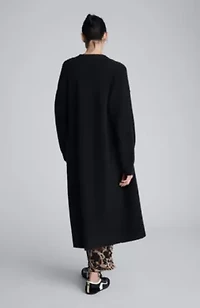 Button Front Long Cardigan