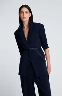 One Button Jacket with Belt