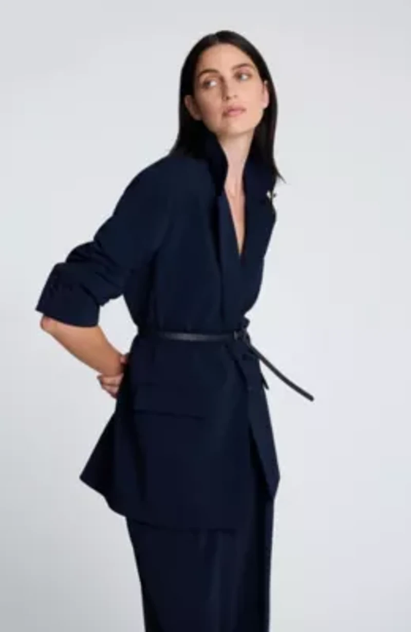 One Button Jacket with Belt
