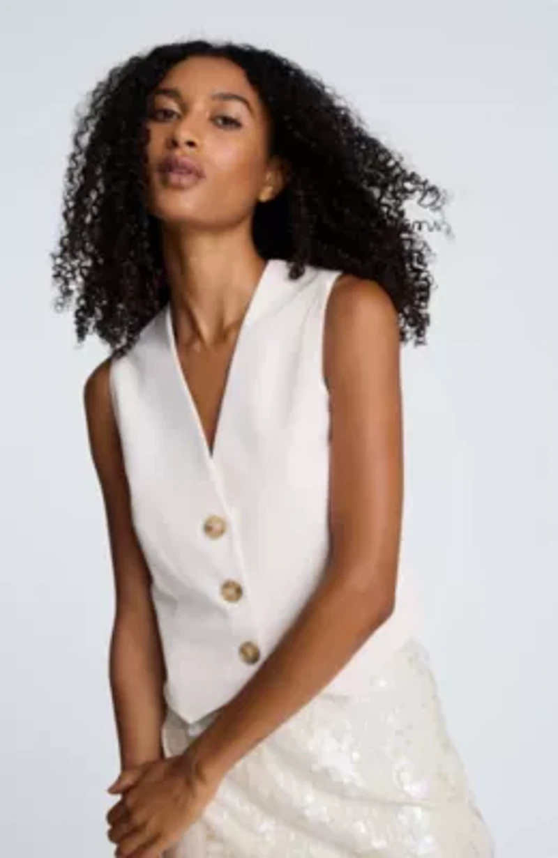 Luxe Twill 3 Button Vest