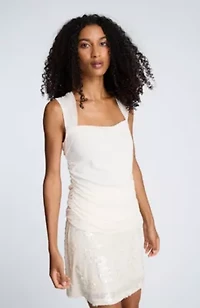 Mesh Square Neck Sleeveless Pullover Top