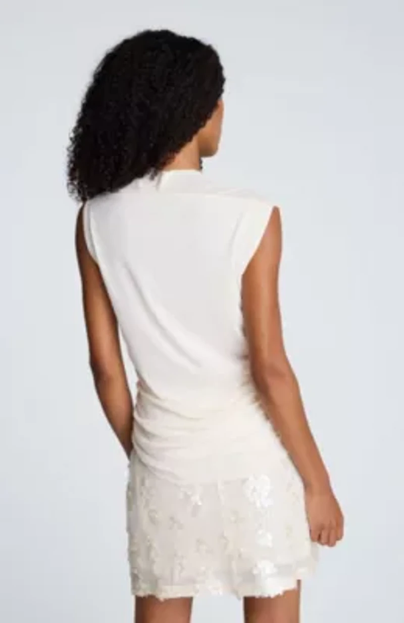 Mesh Square Neck Sleeveless Pullover Top