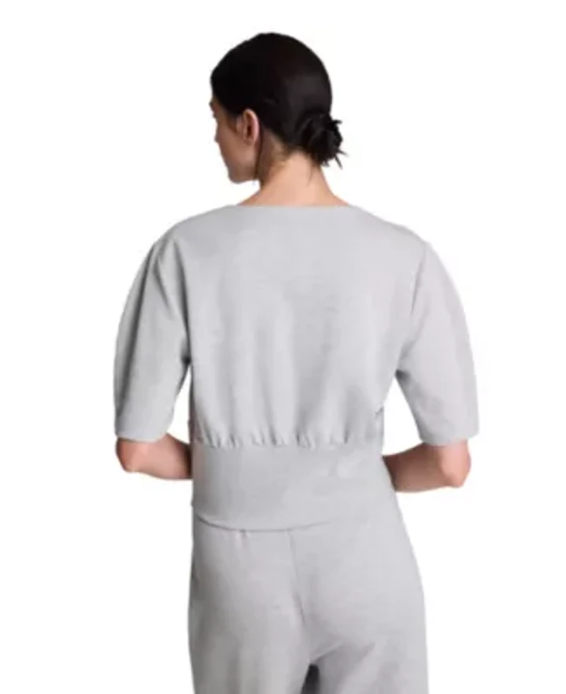 Puff Elbow Sleeve Cropped Tee