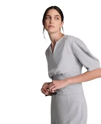 Puff Elbow Sleeve Cropped Tee