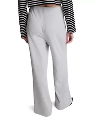 High Rise Pull On Hollywood Waist Wide Leg Heathered Scuba Pant