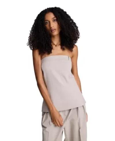 Sleeveless Bustier Top with Belt Loops