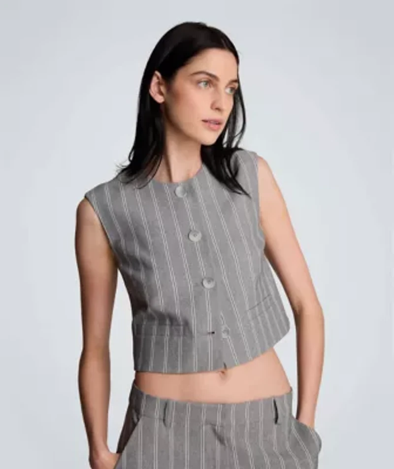 Boxy Vest With Four Buttons