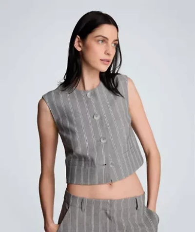 Boxy Vest With Four Buttons