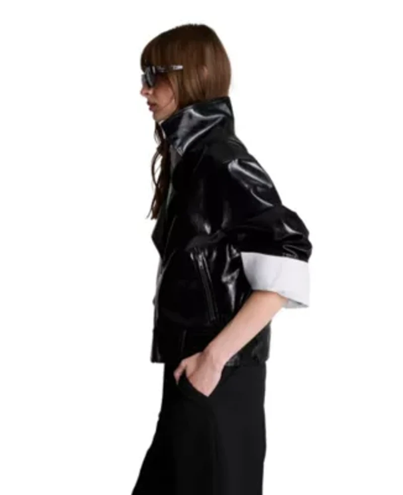 Moto Jacket with Zipper Pockets