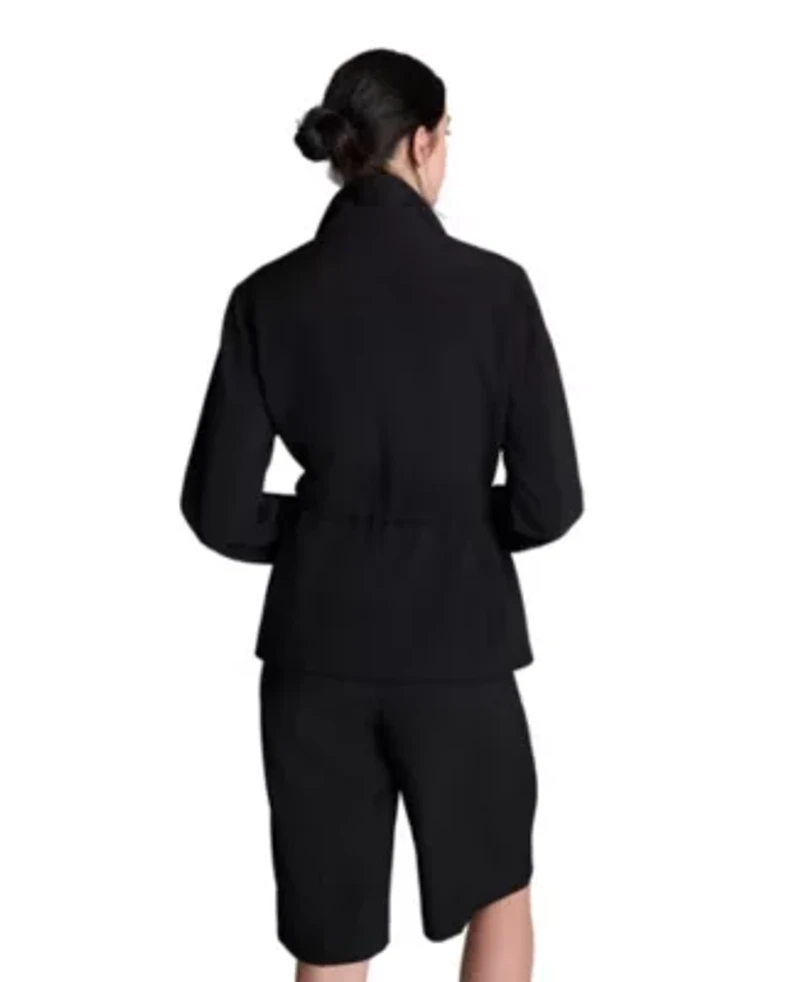 Belted Jacket with Flap Pockets