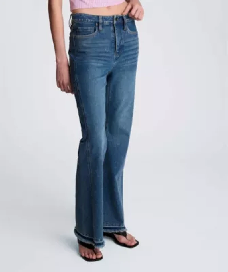 High Rise Flare Leg with Released Hem