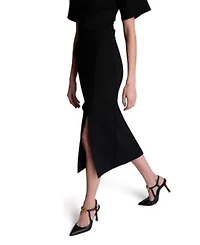 Pull on Column Slit Skirt