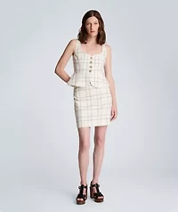 Center Back Zip Mini A-line Skirt