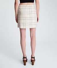 Center Back Zip Mini A-line Skirt