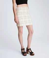 Center Back Zip Mini A-line Skirt