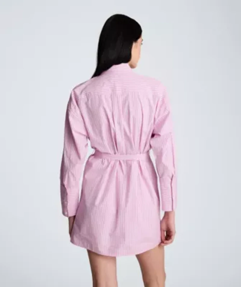 Short Drop Shoulder Shirt Dress