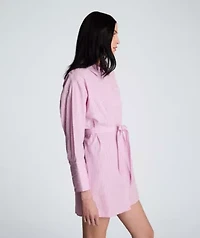 Short Drop Shoulder Shirt Dress