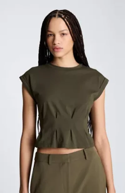 Extended Shoulder with Peplum Waist Tee